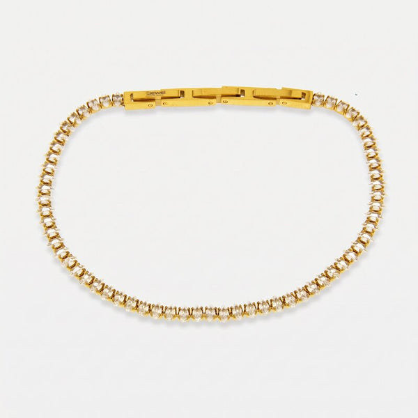 Bracciale in Acciaio tennis colore oro IJEWEL - gioiello BySimon
