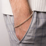 Bracciale in Acciaio tennis colore oro IJEWEL - gioiello BySimon