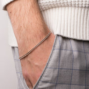 Bracciale in Acciaio tennis colore rosè