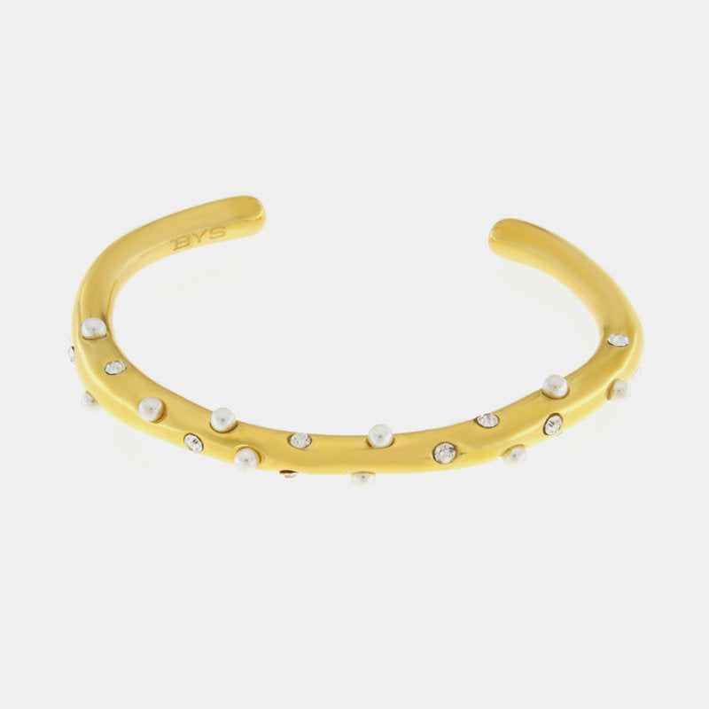 Bracciale in Acciaio semi rigido con pietre