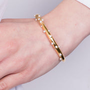 Bracciale in Acciaio semi rigido con pietre