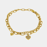 Bracciale in Acciaio con cuori