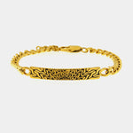 Bracciale in Acciaio con piastra rettangolare placcato oro IJEWEL - gioiello BySimon