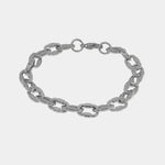 Bracciale in Acciaio a catena placcato argento IJEWEL - gioiello BySimon
