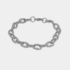 Bracciale in Acciaio a catena placcato argento