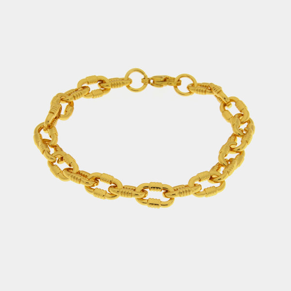 Bracciale in Acciaio a catena placcato oro IJEWEL - gioiello BySimon