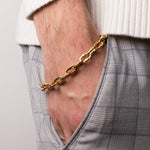 Bracciale in Acciaio a catena placcato oro IJEWEL - gioiello BySimon