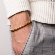 Bracciale in Acciaio a catena placcato oro