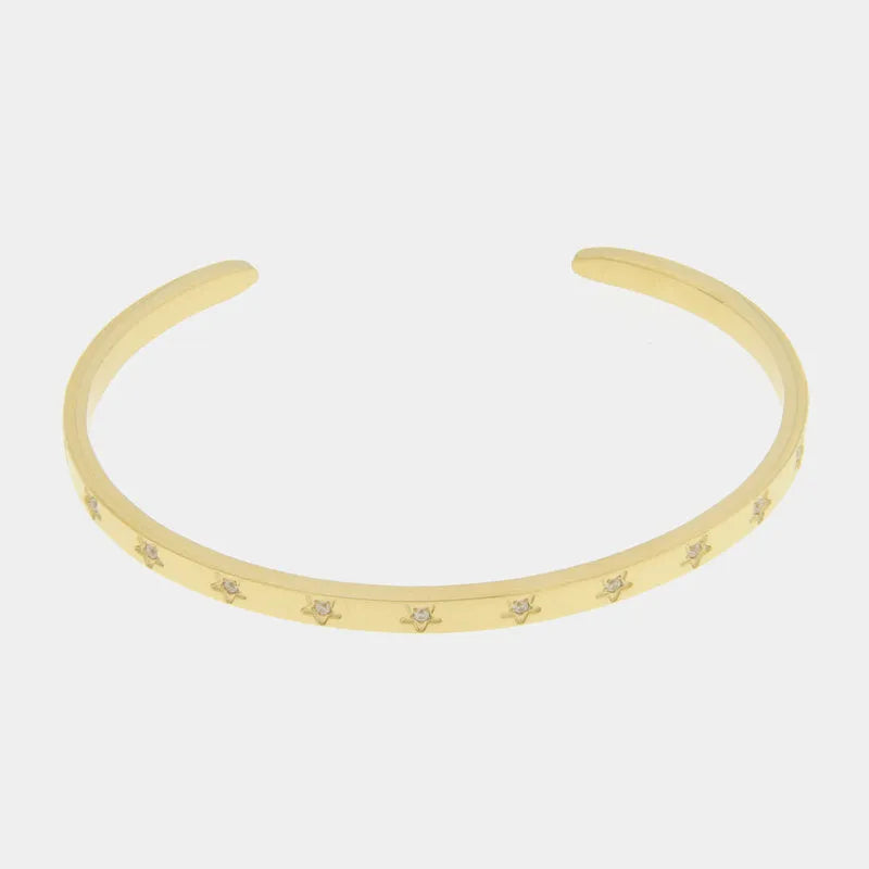 Bracciale in Acciaio rigido con stelle COEUR - gioiello BySimon