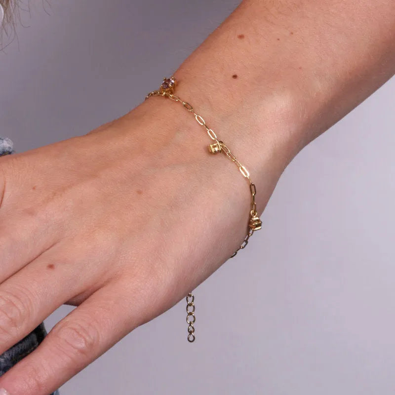 Bracciale in Acciaio con puntiluce pendenti