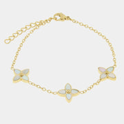 Bracciale in Acciaio con fiore a quattro petali