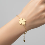 Bracciale in Acciaio con quadrifoglio