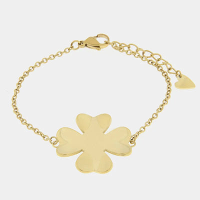 Bracciale in Acciaio con quadrifoglio