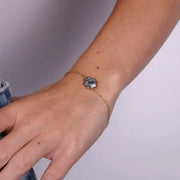 Bracciale in Acciaio con quadrifoglio olografico