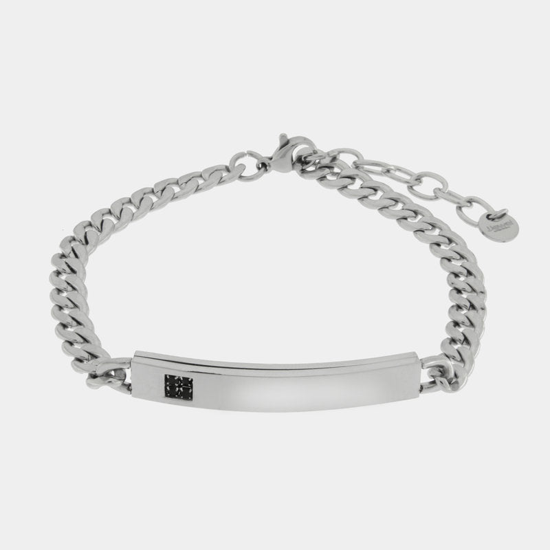 Bracciale in Acciaio con catena e medaglia IJEWEL - gioiello BySimon