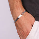 Bracciale in Acciaio con catena e medaglia IJEWEL - gioiello BySimon