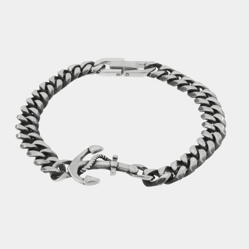 Bracciale in Acciaio con catena e ancora IJEWEL - gioiello BySimon