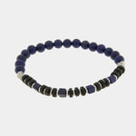 Bracciale in Acciaio con perle e corallini in nero - BYSIMON gioielli