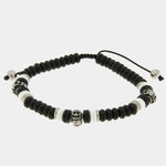 Bracciale in Acciaio con laccetto e perline IJEWEL - gioiello BySimon