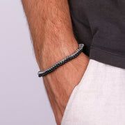 Bracciale in Acciaio maglia a spiga