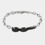 Bracciale in Acciaio con maglia marina nera IJEWEL - gioiello BySimon