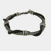 Bracciale in Acciaio con corda nera