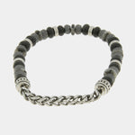 Bracciale in Acciaio con pietre e catena IJEWEL - gioiello BySimon