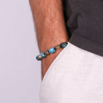 Bracciale in Acciaio con pietre azzurre e oro IJEWEL - gioiello BySimon