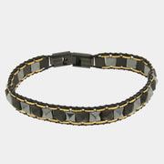 Bracciale in Acciaio maglia a binario