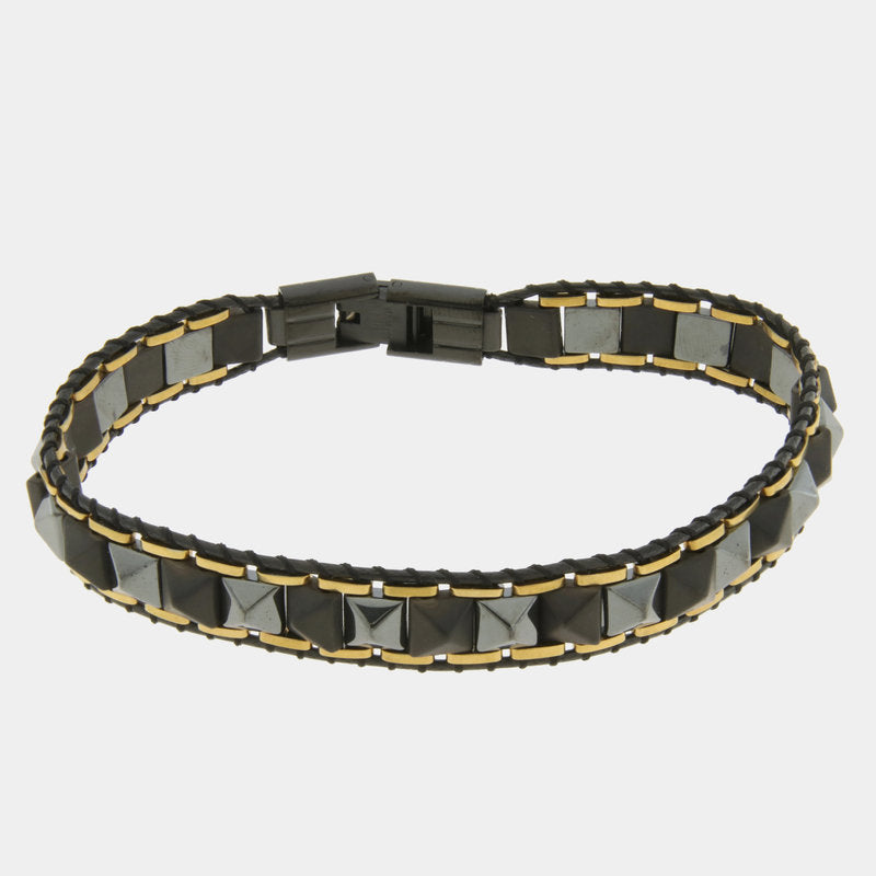 Bracciale in Acciaio maglia a binario IJEWEL - gioiello BySimon