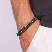 Bracciale in Acciaio maglia a binario