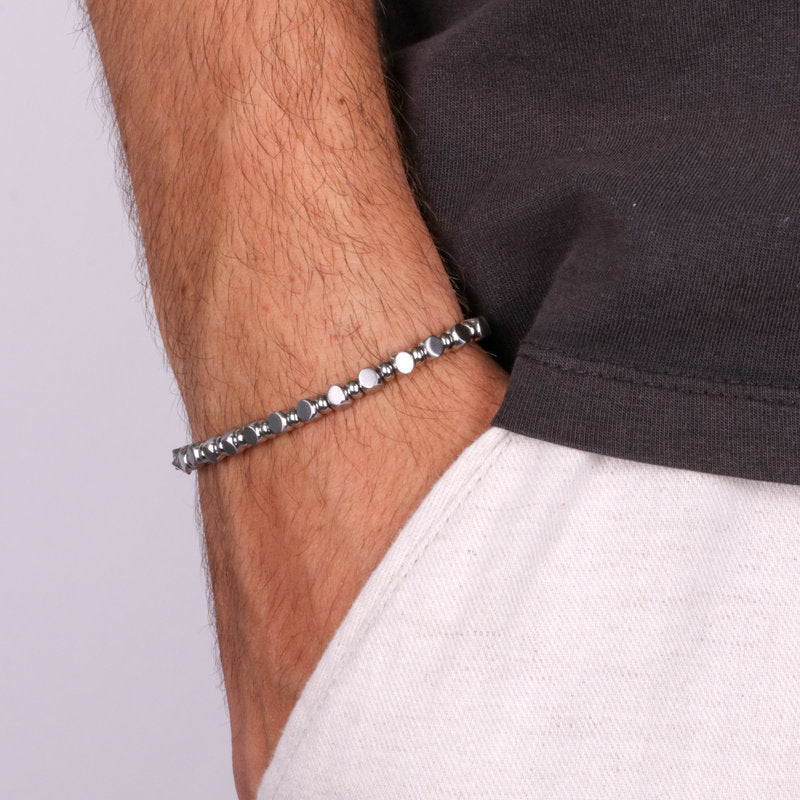 Bracciale in Acciaio con perle argento IJEWEL - gioiello BySimon