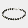 Bracciale in Acciaio con perle nere
