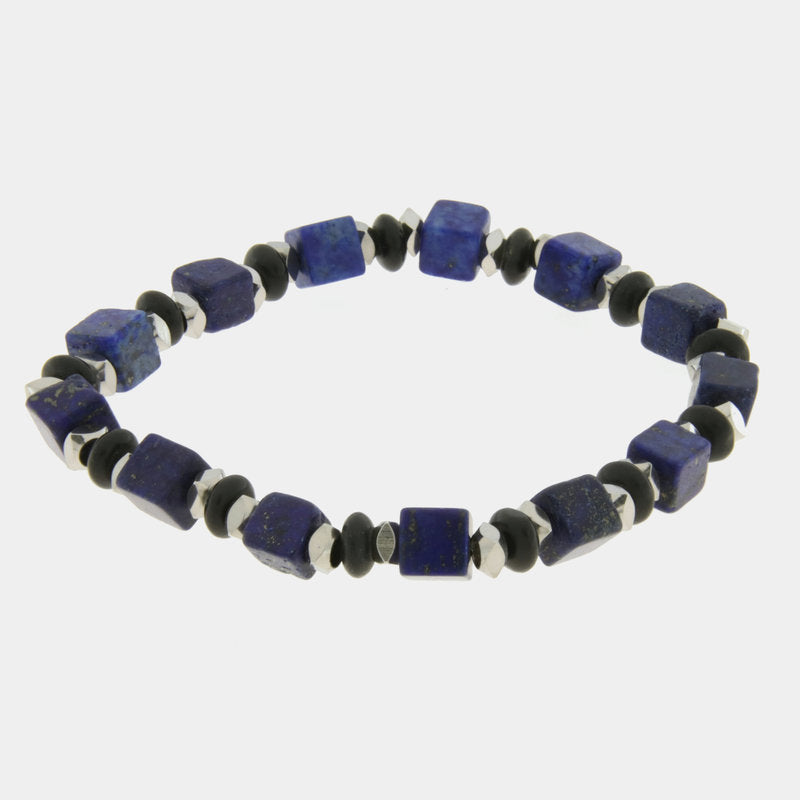 Bracciale in Acciaio con pietre blu IJEWEL - gioiello BySimon