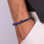 Bracciale in Acciaio con pietre blu IJEWEL - gioiello BySimon