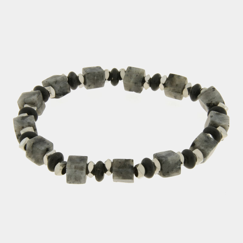 Bracciale in Acciaio con pietre marmorizzate IJEWEL - gioiello BySimon