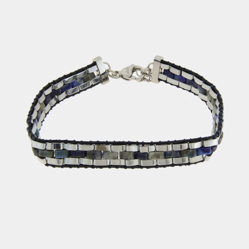 Bracciale in Acciaio con dettgalio in nero IJEWEL - gioiello BySimon