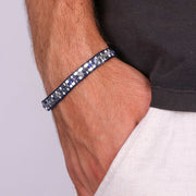 Bracciale in Acciaio con dettgalio in nero