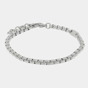 Bracciale in Acciaio a maglia quadra