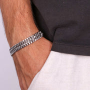 Bracciale in Acciaio con doppia catena