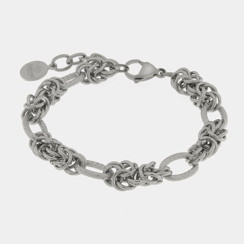 Bracciale in Acciaio catene intrecciate IJEWEL - gioiello BySimon