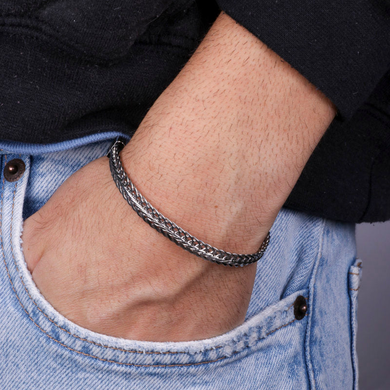 Bracciale in Acciaio con catene IJEWEL - gioiello BySimon