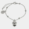 Bracciale in Acciaio con campanella  pendente  con scritta Capri