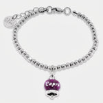 Bracciale in acciaio con campanella Capri | ciondolo per laurea | BYSIMON