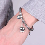 Bracciale in Acciaio con campanella  con scritta Capri - BYSIMON gioielli