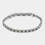 Bracciale in Acciaio  con sfere nere - BYSIMON gioielli
