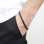 Bracciale in Acciaio con cristalli neri IJEWEL - gioiello BySimon