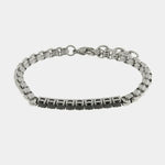Bracciale in Acciaio con cristalli neri IJEWEL - gioiello BySimon