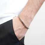 Bracciale in Acciaio con cristalli neri IJEWEL - gioiello BySimon