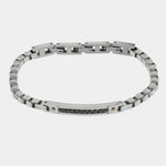 Bracciale in Acciaio con cristalli neri IJEWEL - gioiello BySimon